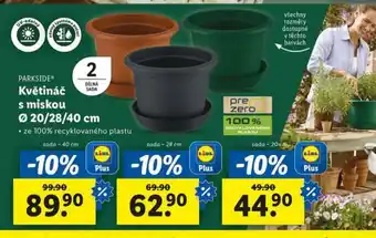 Lidl Květináč s miskou 20 cm nabídka