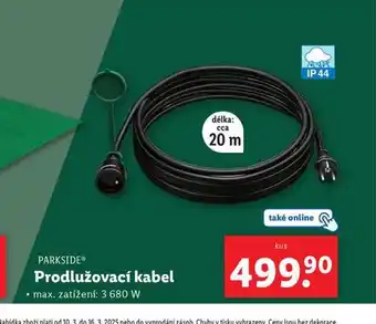 Lidl Prodlužovací kabel nabídka