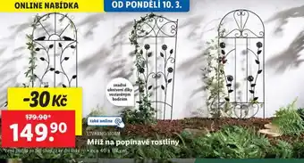 Lidl Mříž na popínavé rostliny nabídka