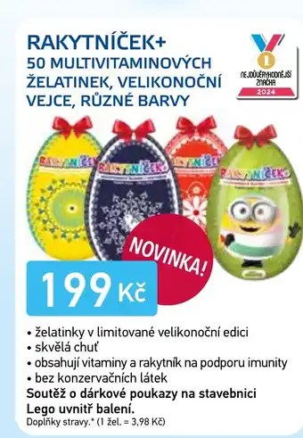 Lékárna AGEL Rakytníček+ 50 multivitaminových želatinek, velikonoční vejce, různé barvy nabídka