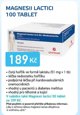 Lékárna AGEL Magnesii lacti 100 tablet ci nabídka