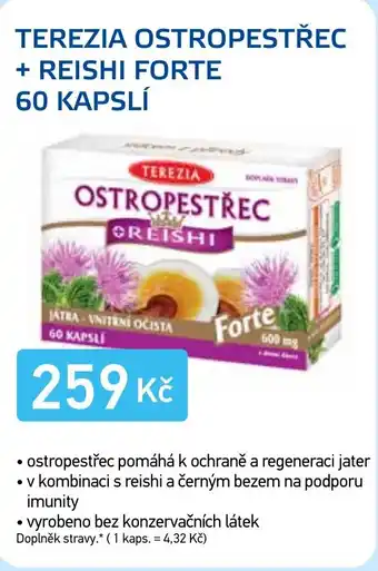 Lékárna AGEL Terezia ostropestřec + reishi forte 60 kapslí nabídka