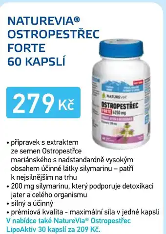 Lékárna AGEL Naturevia® ostropestřec forte 60 kapslí nabídka