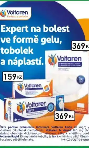 Alphega Lékárna Expert na bolest ve formě gelu, tobolek a náplastí. nabídka