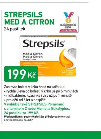 Alphega Lékárna Strepsils med a citron nabídka