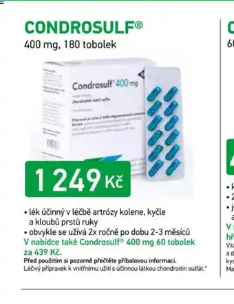 Alphega Lékárna Condrosulfⓡ 400 mg, 180 tobolek nabídka