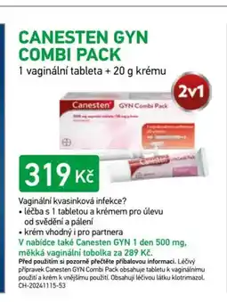 Alphega Lékárna Canesten gyn combi pack nabídka