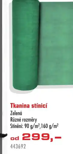 Uni Hobby Tkanina stínicí Zelená nabídka