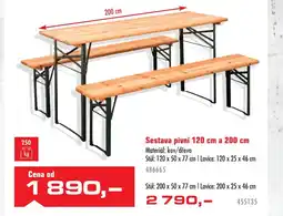 Uni Hobby Sestava pivní 120 cm a 200 cm nabídka