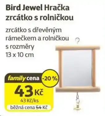 Super Zoo Bird jewel hračka zrcátko s rolničkou nabídka