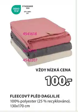 JYSK Fleecový pléd Daglilje nabídka