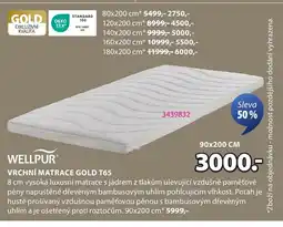 JYSK Vrchní matrace gold T65 nabídka