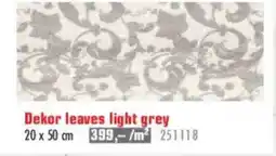 Uni Hobby Dekor leaves light grey nabídka