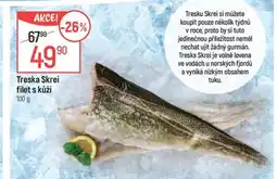 Globus Treska Skrei filet s kůží nabídka