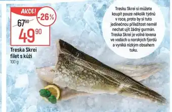 Globus Treska Skrei filet s kůží nabídka