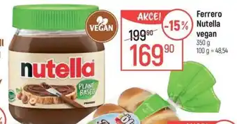 Globus Ferrero Nutella vegan nabídka