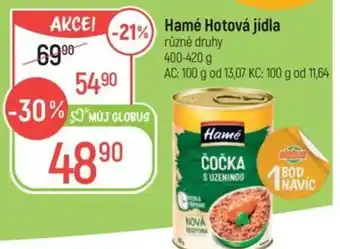 Globus Hamé Hotová jídla nabídka