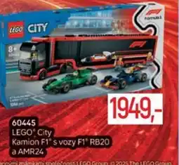 Globus LEGO® City Kamion F1 s vozy F1 RB20 a AMR24 nabídka