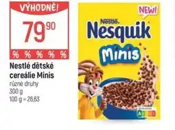 Globus Nestlé dětské cereálie Minis nabídka