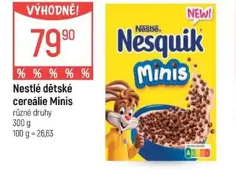 Globus Nestlé dětské cereálie Minis nabídka