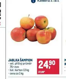 Makro Jablka šampion nabídka