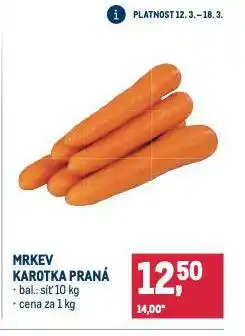 Makro Mrkev karotka praná nabídka