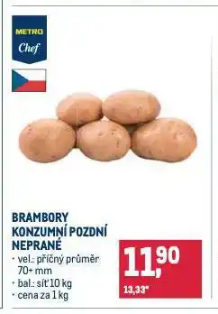 Makro Brambory konzumní pozdní nabídka