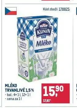 Makro Trvanlivé mléko nabídka