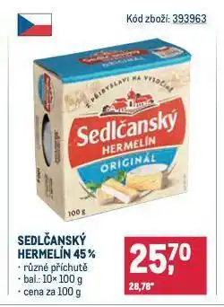 Makro Sedlčanský hermelín nabídka