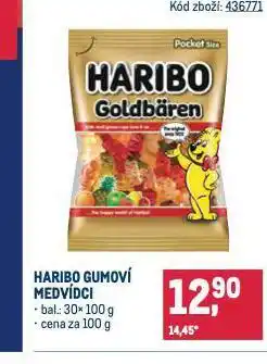 Makro Haribo gumoví medvídci nabídka