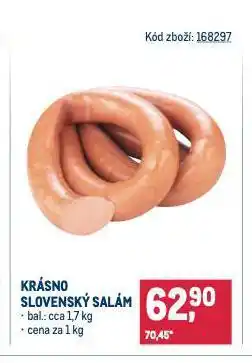 Makro Krásno slovenský salám nabídka