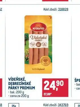 Makro Vídeňské párky nabídka