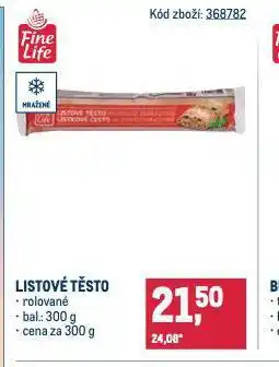 Makro Listové těsto nabídka