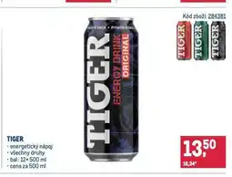 Makro Tiger energy drink nabídka