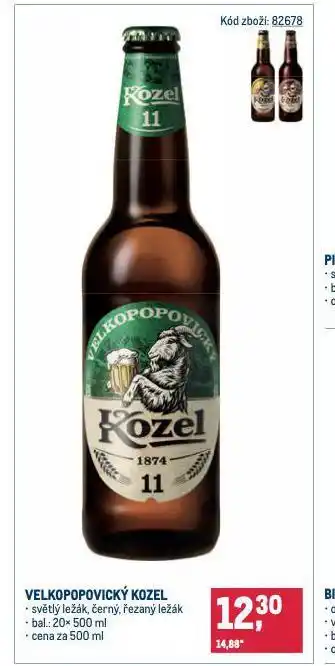 Makro Pivo velkopopovický kozel nabídka