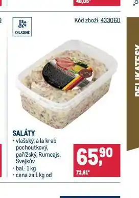 Makro Salát pařížský nabídka