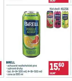 Makro Birell nealkoholické pivo nabídka