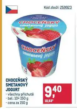 Makro Choceňský smetanový jogurt nabídka