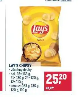 Makro Lay's chipsy nabídka