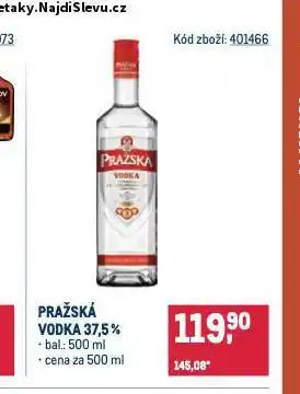 Makro Pražská vodka nabídka