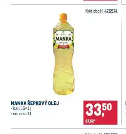 Makro Manka řepkový olej nabídka