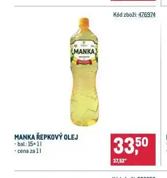 Makro Manka řepkový olej nabídka