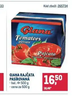 Makro Giana rajčata pasírovaná nabídka