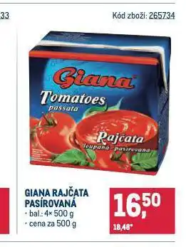 Makro Giana rajčata pasírovaná nabídka