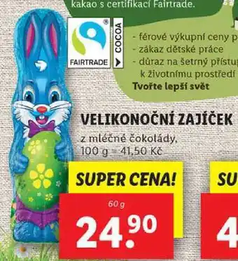 Lidl VELIKONOČNÍ ZAJÍČEK, 60 g nabídka