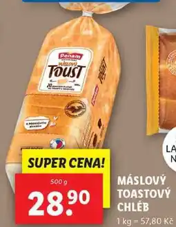 Lidl MÁSLOVÝ TOASTOVÝ CHLÉB, 500 g nabídka