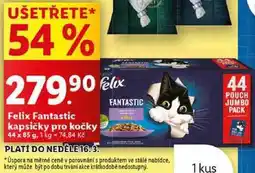 Lidl Felix Fantastic kapsičky pro kočky, 44x 85 g nabídka