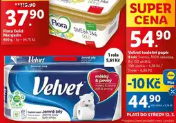 Lidl Velvet toaletní papír, 8 rolí nabídka