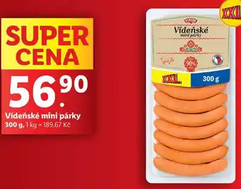 Lidl Vídeňské mini párky, 300 g nabídka