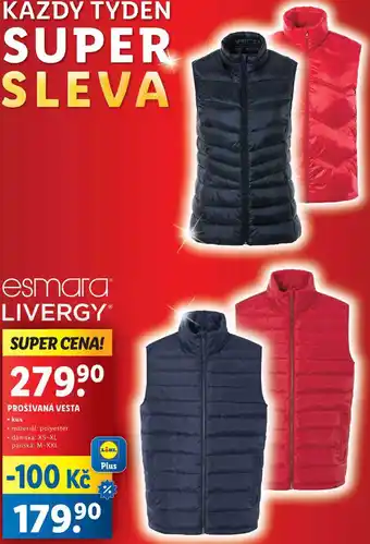 Lidl PROŠÍVANÁ VESTA nabídka